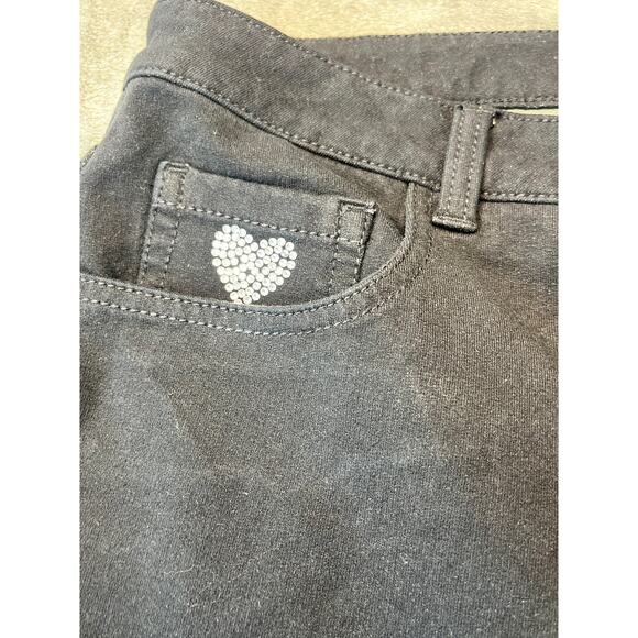 Dream Jeanne by Quacker Factory Women's Pull On Crop Pants‎ Stretch Black 18W - Picture 1 of 10